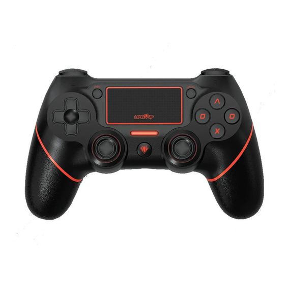 Joystick Gamepad Level Up Cobra Ps4 Ps3 Pc Vibración Cable Color Negro/Rojo