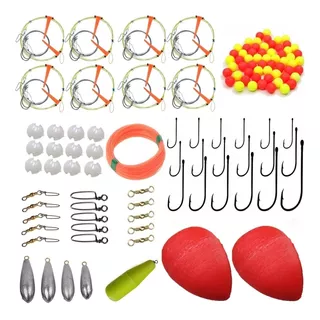 Kit Articulos Pesca Variada Laguna Anzuelos Nylon Líneas Rio