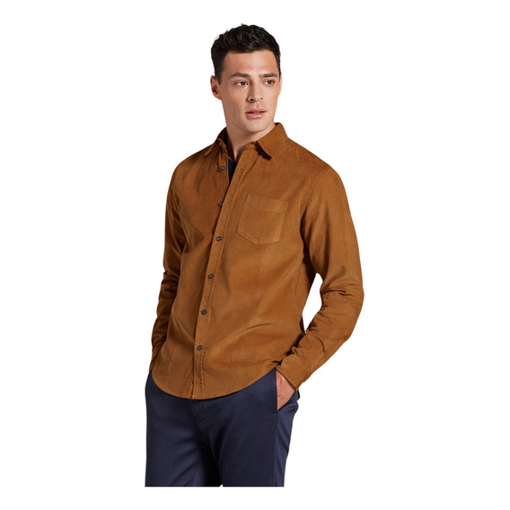 Camisa Devré Casual Corderoy Tostada Hombre 42d000322037