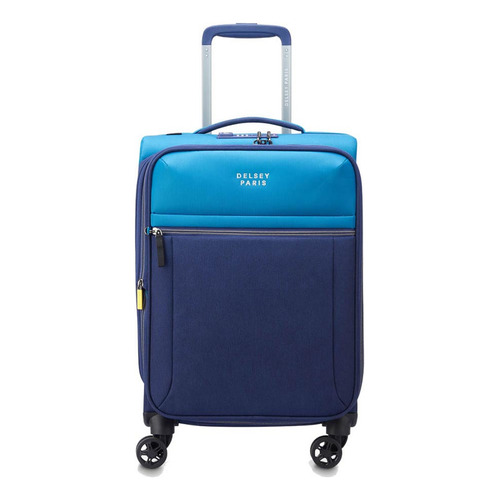 Valija Ultra Liviana Carry On Expandible Delsey Brochant 3.0 Color Azul