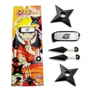 Set Naruto Shippuden Vincha Bandana + Dos Kunai + 2 Shuriken