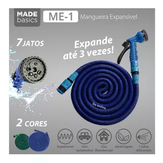 Mangueira Mágica Retrátil Flexível Elástica Expansível Cor Azul