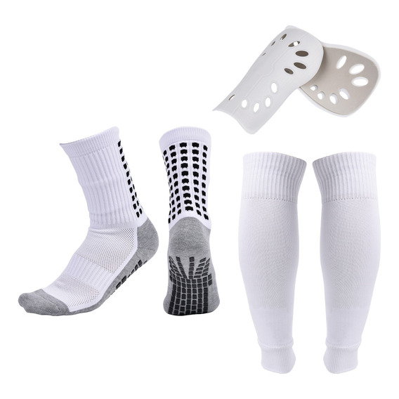 Calcetines Futbol Antideslizantes Con Espinilleras 3 Pack