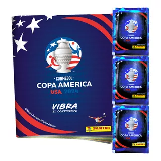 Figuritas Copa América 2024 Usa Panini Pack Álbum +90 Sobres
