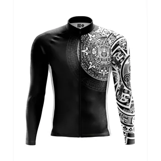 Jersey Ciclismo Maillot Mtb Calendario Solar  México Negro 