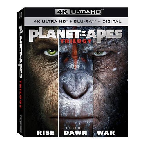 Blu Ray 4k Ultra Hd Planet The Apes Trilogy Planeta Simios