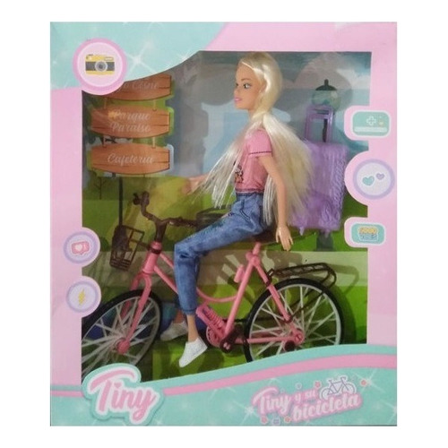 Muñeca Tiny Y Su Bicicleta Viajera C/acc. Sebigus 53538