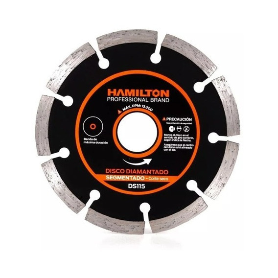 Disco Diamantado Segmentado 115mm Hamilton Ds115