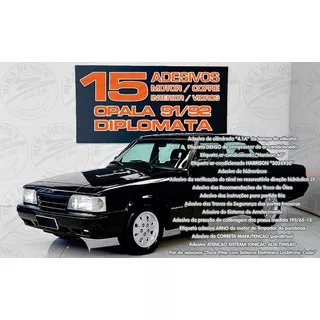 Kit 15 Adesivos Gm Opala Diplomata 4.1a Manual 1991 1992