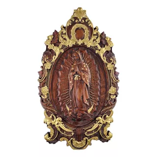 Cuadro De La Virgen De Guadalupe Madera Encino Artesanal