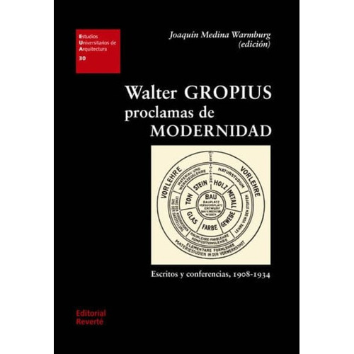 Walter Gropius. Proclamas De Modernidad, De Medina Warmburg, Joaquin. Editorial Reverté En Español