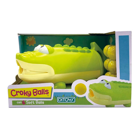 Crocky Balls Shooter Con 6 Pelotas Soft Ditoys 2421 