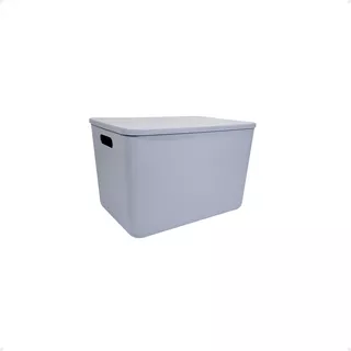 Canasto Organizador Plastico Grande Moderna 35x26x24 Cm Tapa