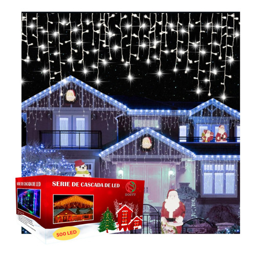 Luces de navidad y decorativas Dosyu dy-ice300l-csc 9m de largo 110V - blanco frío con cable transparente