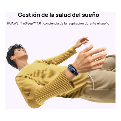 Smartwatch Huawei Band 9 Caja Negro Correa Amarillo Bisel Negro Diseño De La Correa Fluoroelastómero