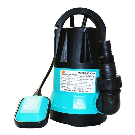 Bomba Sumergible Orange Pumps Agua Limpia Csp400c-4 1/2 Hp