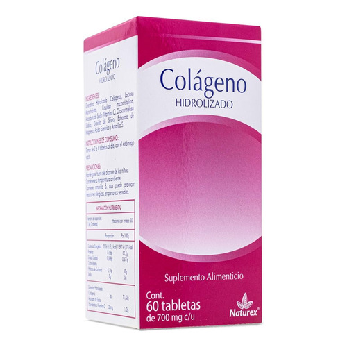 Colágeno Hidrolizado 700 Mg Naturex C/60 Tabletas