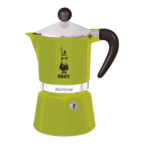 Cafetera Bialetti Rainbow 1 Cup manual verde italiana