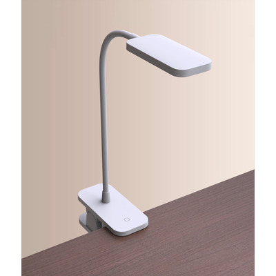 Lampara De Escritorio Led Maura Blanca Con Pinza Tl100b Mks