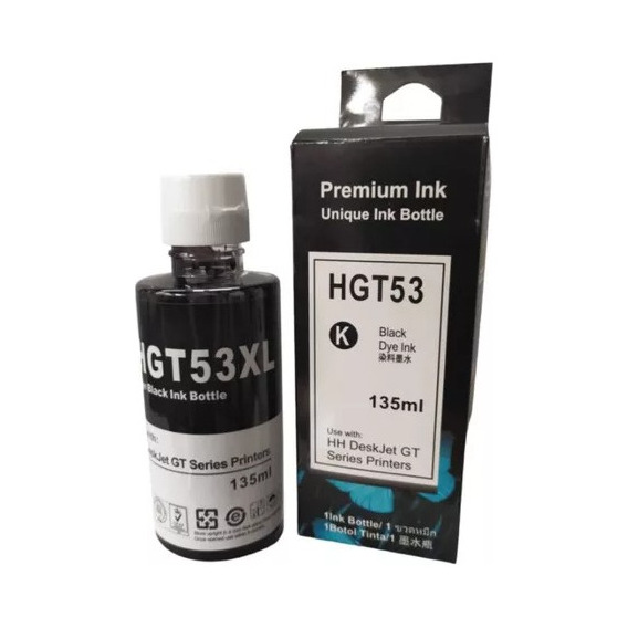 Tinta  Gt53xl Negra Genérica  Para Ink Tank 315/415/530/618