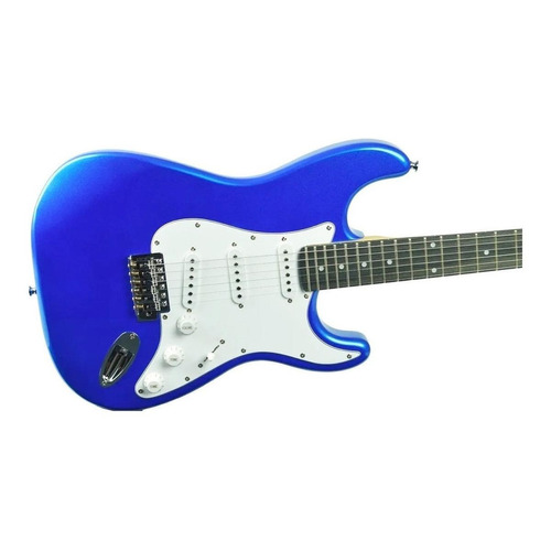 Guitarra Eléctrica Deviser L-g1 Azul Con Funda Tremolo Cable Color Blue Material del diapasón Richlite Orientación de la mano Diestro