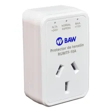 Protector De Tensión Baw Rumtf-10a 10a Enchufable Para Heladera Y Electrodomésticos Blanco