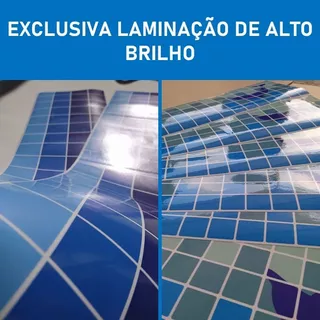 1m X 15cm Faixas Piscina Laminada Brilho Proteção Borda Cor Modelo: D4