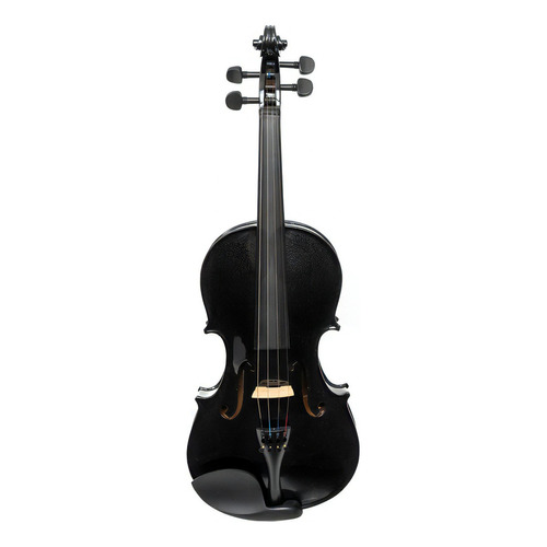 Violín Acústico Segovia Superior 4/4 Negro Macizo Arco Cuota