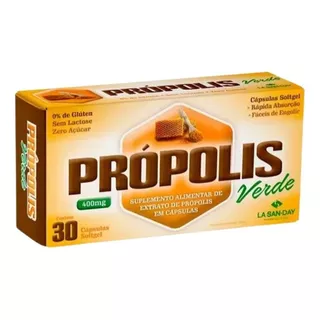 Propolis Verde Com 30 Capsulas Softgel - La San Day Sabor Without Flavor