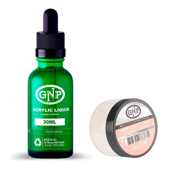 Polvo Acrílico Gnp Nude 15gr. + Líquido Acrílico Gnp 30ml