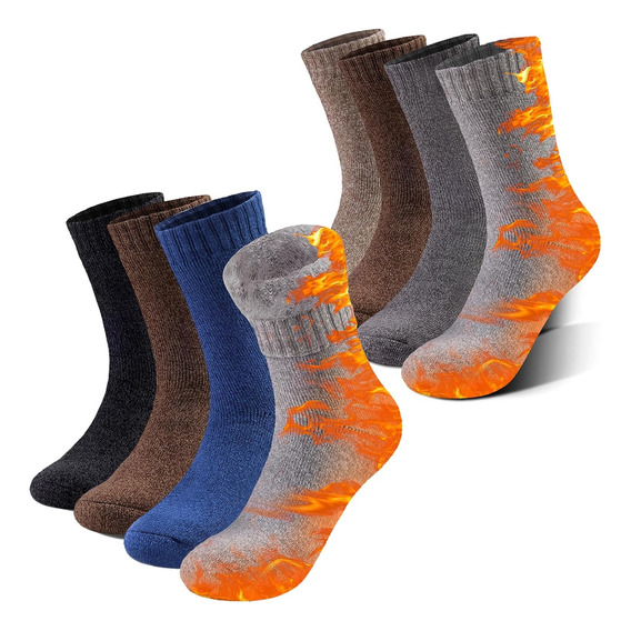 6x Calcetines Ultra Termicos Cardado Suaves Invierno Premium