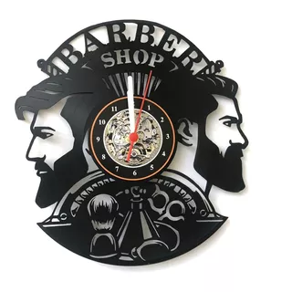 Relógio Disco De Vinil, Barber Shop, 005, Decoração, Retrô