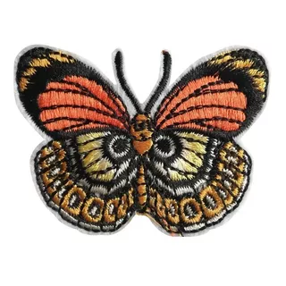 Aplique Termoadhesivo Mariposa Naranja Nueva X 10 Unidades
