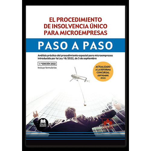 El Procedimiento De Insolvencia Unico Para Microempresas. Pa, De Departamento De Documentacion De Iberley. Editorial Colex, Tapa Blanda En Español