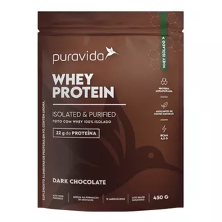 Whey Protein - 100% Isolado - Dark Chocolate Pura Vida 450g