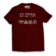 Camiseta Camisa Led Zeppelin Symbols Banda Rock Jimmy Page