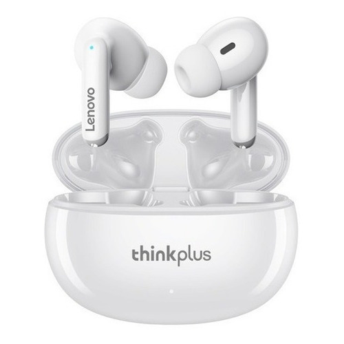 Audífonos in-ear gamer inalámbricos Lenovo ThinkPlus XT88 blanco con luz LED