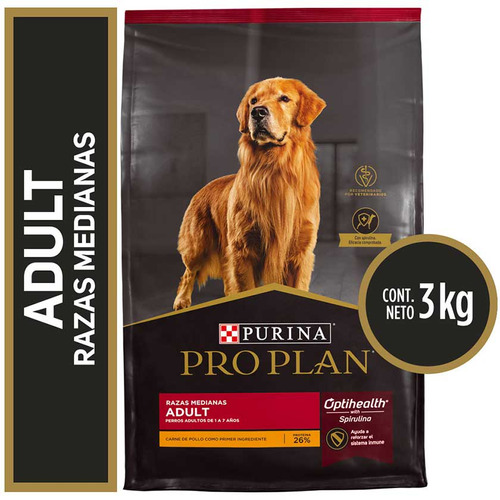 Alimento Proplan Para Perro Adulto Raza Mediana 3 Kg