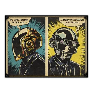 #1113 - Cuadro Vintage - Daft Punk Poster Música No Chapa