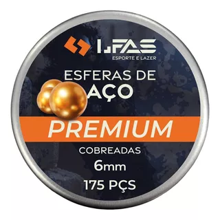 Esferas De Aço 6mm P/ Airguns Premium Cobreadas 175un - Lfas