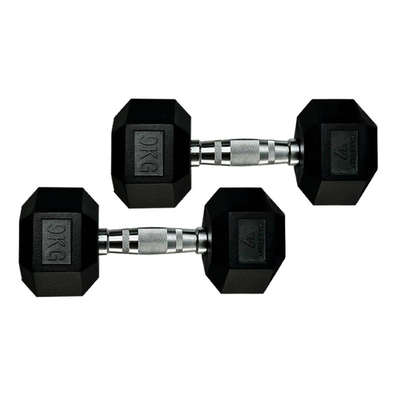 Par Mancuernas Hexagonal 20 Lbs Set Pesas Ejercicio Gimnasio