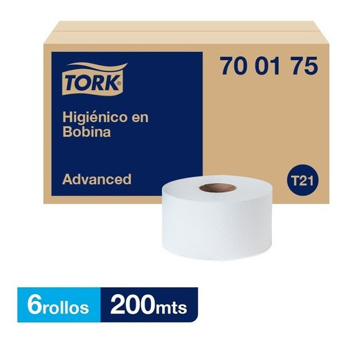 Tork Higienico Bobina Advanced Hd 6 Rollos / 200 Mts