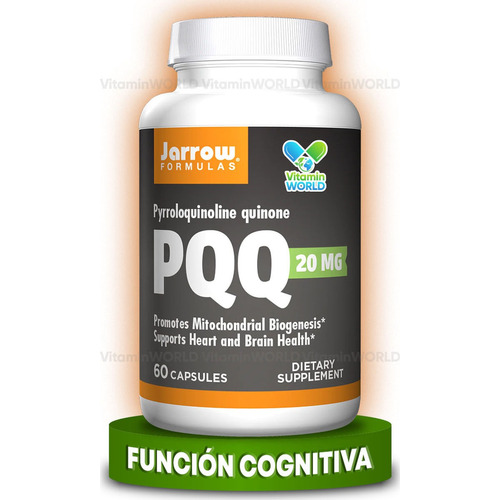  Jarrow Pqq (pirroloquinolina Quinona) 20 Mg 60 Cápsulas Sabor Sin Sabor