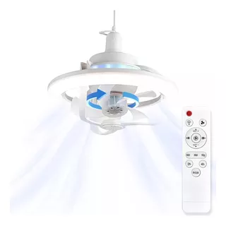 Ventilador 360º Lámpara Foco Led Rgb Silencioso Aromaterapia