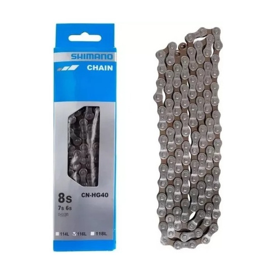 Cadena Para 6,7,8 Velocidades Shimano Hg40 116e