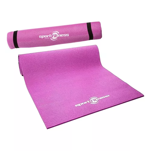 Esterilla de yoga antideslizante para fitness, yoga, pilates, fitness,  esterilla de yoga para yoga, pilates, fitness (color morado, tamaño: 0.394  in)