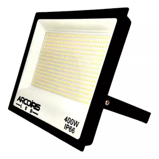 Kit 10 Refletor De Led 400w Smd Holofote Prova Dágua Ip66 Cor Da Carcaça Preto Cor Da Luz Branco-frio 110v/220v