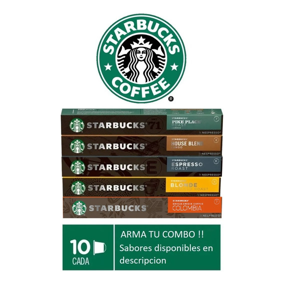 Capsulas Starbucks By Nespresso A Eleccion -1 Caja X 10 Cap 