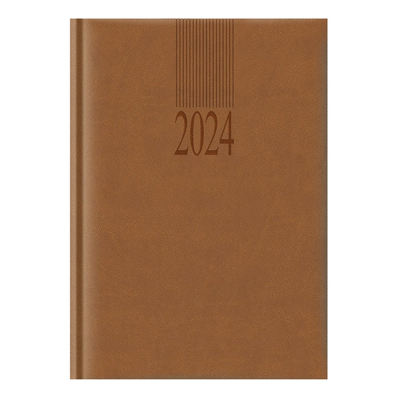 Agenda Diaria Básica 2024 Cubierta Tucson 14 X 20 Cm Danpex Portada Miel