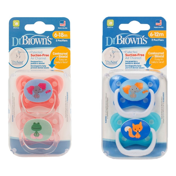 Dr. Brown's : Set De 2 Chupetes Etapa 2 - 6-12m En Blíster